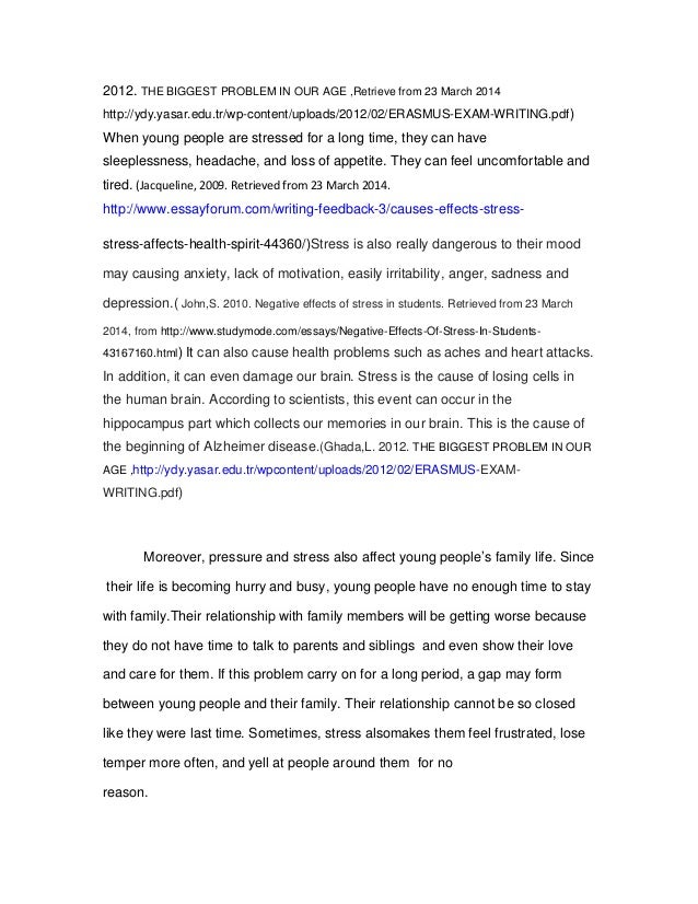 causes of stress essay introduction thesis statement for causes of stress